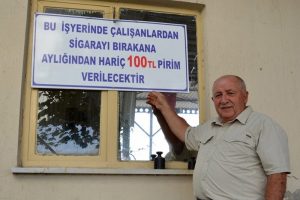 Sigarayı bırakana para &ouml;d&uuml;l&uuml;