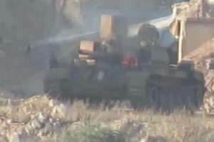 Suriye'de rejim tankı b&ouml;yle vuruldu