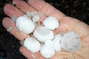 Cevizden b&uuml;y&uuml;k dolu yağdı