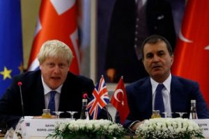 AB Bakanı &Ouml;mer &Ccedil;elik ve Boris Johnson'dan basın toplantısı