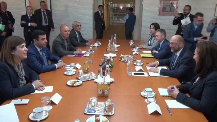 Demirtaş, AP Başkanı Shulz ile g&ouml;r&uuml;şt&uuml;