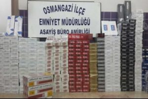 Bursa'da ka&ccedil;ak sigara operasyonu