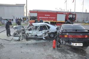 Bursa'da kazanın ardından alev alev yandılar