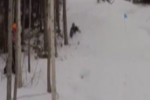 Kar motosikleti şovu kazayla bitti