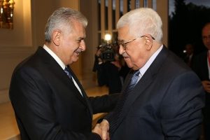 Başbakan Yıldırım, Filistin Devlet Başkanı Abbas'la g&ouml;r&uuml;şt&uuml;