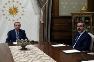 Cumhurbaşkanı Erdoğan, MİT M&uuml;steşarı Fidan'ı kabul etti