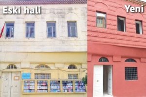 250 yıllık binayı betonla sıvadılar