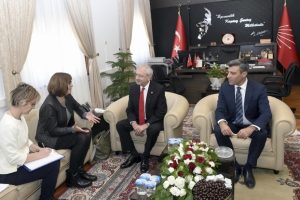 Kılı&ccedil;daroğlu Yeşiller Grubu Başkanı Harms'la g&ouml;r&uuml;şt&uuml;