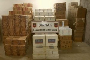 Şırnak'ta 130 bin paket ka&ccedil;ak sigara ele ge&ccedil;irildi