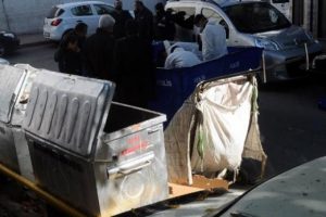 Kağıt toplama arabasından dehşet &ccedil;ıktı