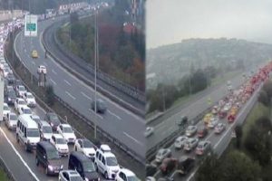 15 Temmuz Şehitler K&ouml;pr&uuml;s&uuml;'nde trafik durduruldu!
