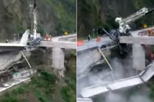 Vinç devrildi, çalışanlar ölümden döndü