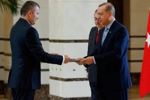 Erdoğan, Romanya'nın Ankara B&uuml;y&uuml;kel&ccedil;isi Şopanda'yı kabul etti