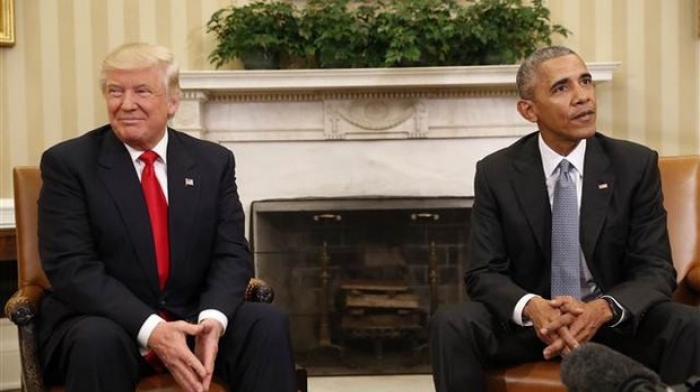 Obama ve Donald Trump Beyaz Saray'da g&ouml;r&uuml;şt&uuml;