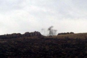 Taciz ateşi a&ccedil;an PKK'lılara bomba yağdı