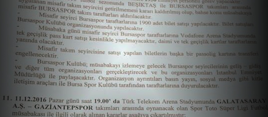 Bursaspor taraftarı Beşiktaş ma&ccedil;ını Vodafone Arena'da izleyebilecek