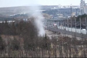 Başkent'te doğal gaz hattının delinmesi panik yarattı
