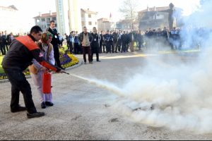 Bursa Osmangazi Belediyesi'nden yangın tatbikatı