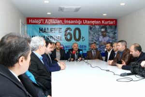 Bursa'da "Halep'i A&ccedil;lıktan, İnsanlığı Utan&ccedil;tan Kurtar" kampanyası