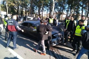 Erdoğan'ın konvoyunda trafik kazası