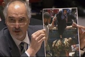 Delil diye yanlış fotoğrafı g&ouml;sterdi.... BM G&uuml;venlik Konseyi'nde skandal