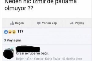 "Neden İzmir'de patlama olmuyor" paylaşımı yargıda