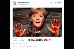 Irk&ccedil;ı siyaset&ccedil;iden kanlı Merkel tweeti