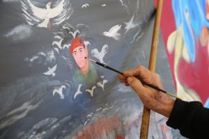 70'lik ressam darbe girişimini resmetti