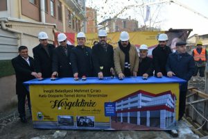 Bursa İneg&ouml;l'de Mehmet &Ccedil;ıracı Katlı Otoparkı'nın temeli atıldı