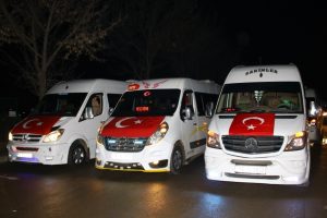 Bursa'da servis şof&ouml;rlerinden 'Ter&ouml;re lanet' konvoyu