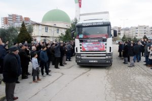 Bursa Mudanya M&uuml;ft&uuml;l&uuml;ğ&uuml;'nden Halep'e yardım TIR'ı