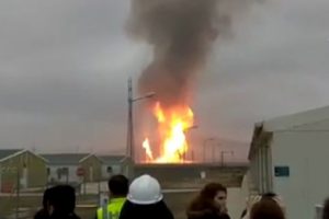 Bak&uuml;'de doğalgaz hattında patlama
