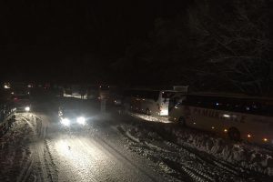 Bursa'da TIR kaydı yol ulaşıma kapandı