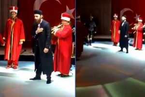 Aykut Demir, d&uuml;ğ&uuml;n&uuml;ne mehter takımıyla geldi