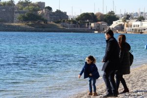 Bodrum'da Ocak ayında baharı yaşadılar