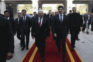Başbakan Yıldırım ile Ne&ccedil;irvan Barzani'nin g&ouml;r&uuml;şmesi başladı