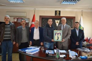 El-Bab gazisinden Orhaneli Belediye Başkanı Tatlıoğlu'na ziyaret