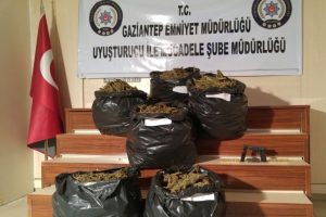 Gaziantep'te 60 kilogram kubar esrar ele ge&ccedil;irildi