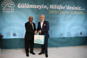 Etiyopya B&uuml;y&uuml;kel&ccedil;isi'nden Bursa Nil&uuml;fer Belediye Başkan Bozbey'e ziyaret
