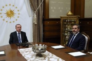 Cumhurbaşkanı Erdoğan, MİT M&uuml;steşarı Fidan'ı kabul etti