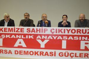 Bursa Demokrasi G&uuml;&ccedil;leri: Başkanlık anayasasına hayır diyoruz!