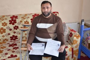 İş kazasında yaralanan madenci yardım istiyor