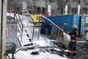 İstanbul'da hastane ek bina inşaatında yangın