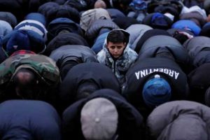 Binlerce kişi Brooklyn'de namaz kıldı