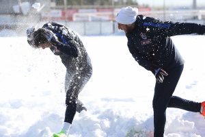 Trabzonspor'da kar keyfi