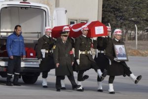 El Bab'ta şehit d&uuml;şen 5 asker memleketlerine uğurlandı