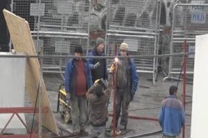 Taksim'de hazırlıklara başlandı