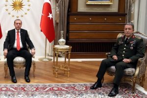Erdoğan Akar'ı kabul etti