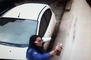 Bursa'da sprey bitince aşk mesajı yarıda kaldı