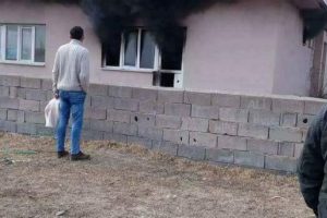 Erzincan'da cemevi kimliği belirsiz kişilerce yakıldı